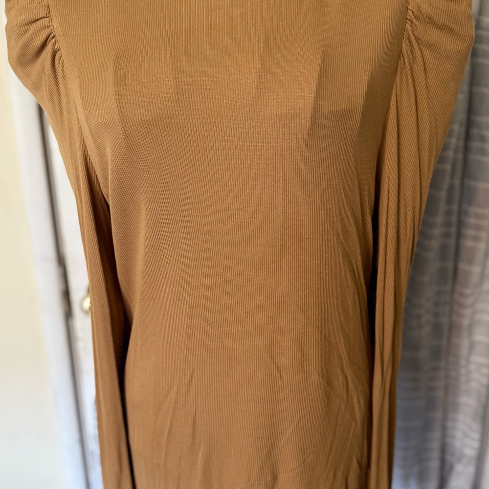 INC International Concepts Camel Long Sleeve Top